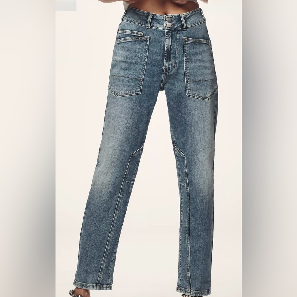 The Wanderer Mid-Rise Relaxed-Leg Jeans by Pilcro